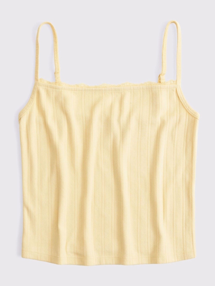 Abercrombie & Fitch Yellow Pointelle Sleep Cami - Image 7 of 7