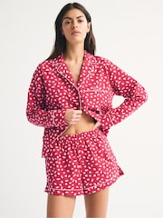 Abercrombie & Fitch Red Cotton Poplin Pyjama Shorts - Image 3 of 8