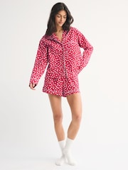 Abercrombie & Fitch Red Cotton Poplin Pyjama Shorts - Image 6 of 8