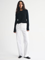 Abercrombie & Fitch White High Rise 90's Relaxed Jeans - Image 4 of 7