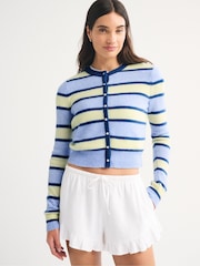 Abercrombie & Fitch Langärmelige Strickjacke mit Rundhalsausschnitt und Perlenknöpfen - Bild 1 von 6