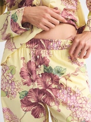 צהוב בהיר - Abercrombie & Fitch Pointelle Sleep Trousers - תמונה 5 מתוך 6