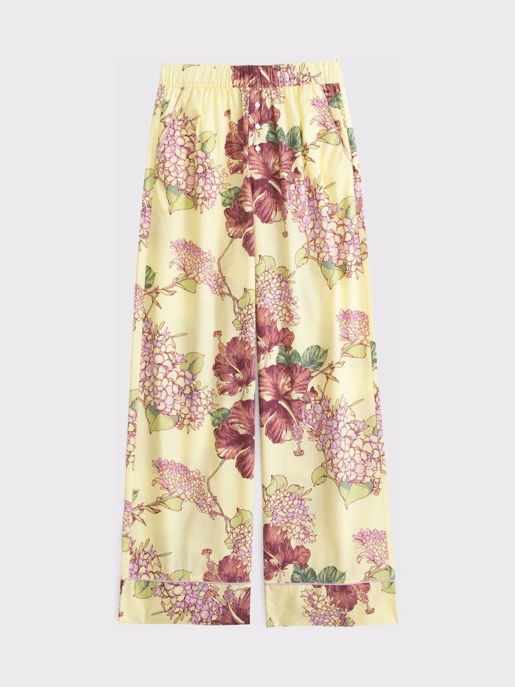 צהוב בהיר - Abercrombie & Fitch Pointelle Sleep Trousers - תמונה 6 מתוך 6