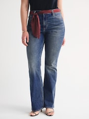 Τζιν Abercrombie & Fitch με ψηλόμεσο κασκόλ και ζώνη - Εικόνα 2 του 8