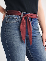 Τζιν Abercrombie & Fitch με ψηλόμεσο κασκόλ και ζώνη - Εικόνα 5 του 8