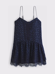 Abercrombie & Fitch Blue V-Neck Lace Ruffle Mini Dress - Image 6 of 6