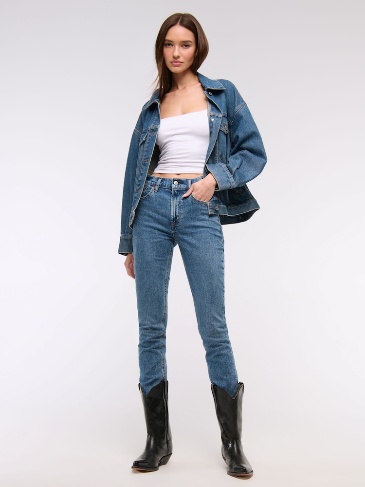 Abercrombie & Fitch High Rise Modern Skinny Jeans mit hohem Bund - Bild 2 von 7