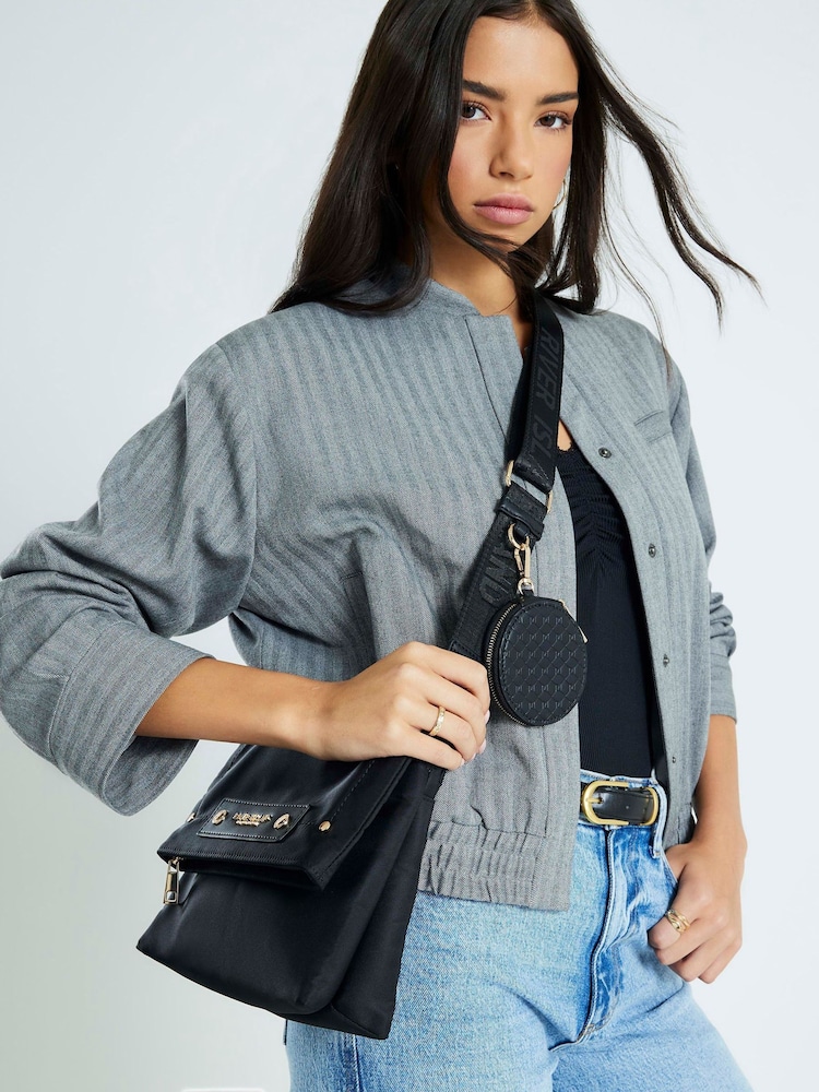 River Island Black Nylon Flap Crossbody Bag - Image 6 of 6 River Island Black Nylon Flap Crossbody Bag - Image 6 of 6