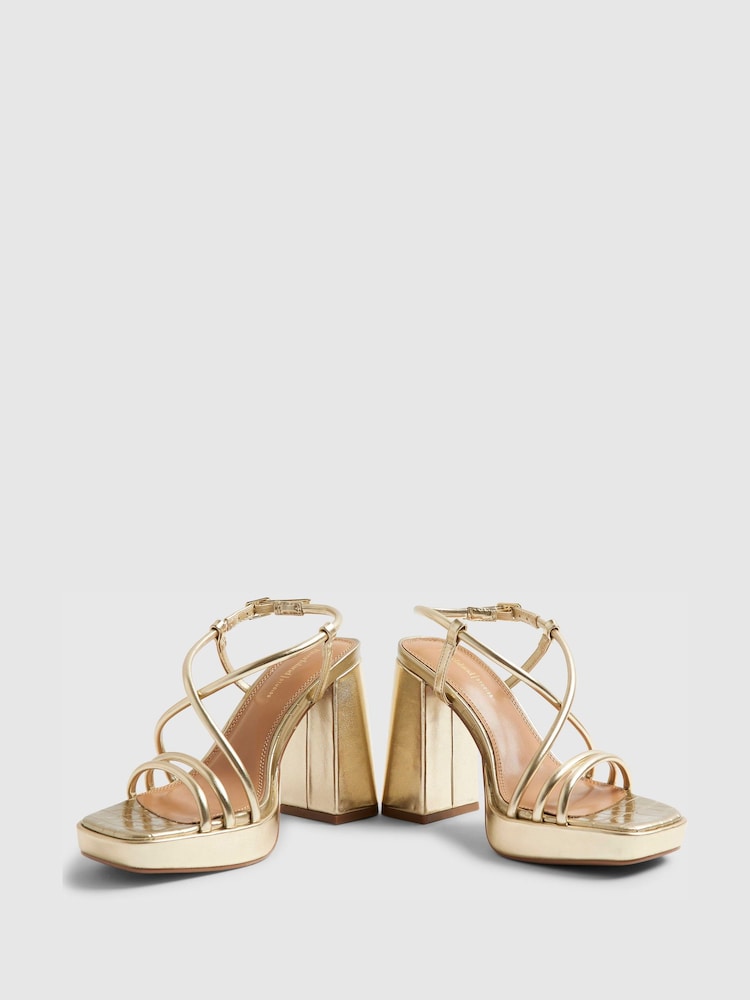 gold platform dress sandals Loeffler Randall Women's Isabella Platform Sandals - Gold