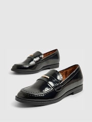 River Island Black Gold Buckle Trim Loafers - Image 4 of 6