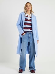 River Island Blue Single Breasted Longline Coat - Image 1 of 4