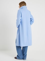 River Island Blue Single Breasted Longline Coat - Image 2 of 4