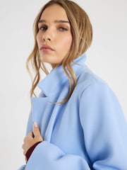 River Island Blue Single Breasted Longline Coat - Image 4 of 4