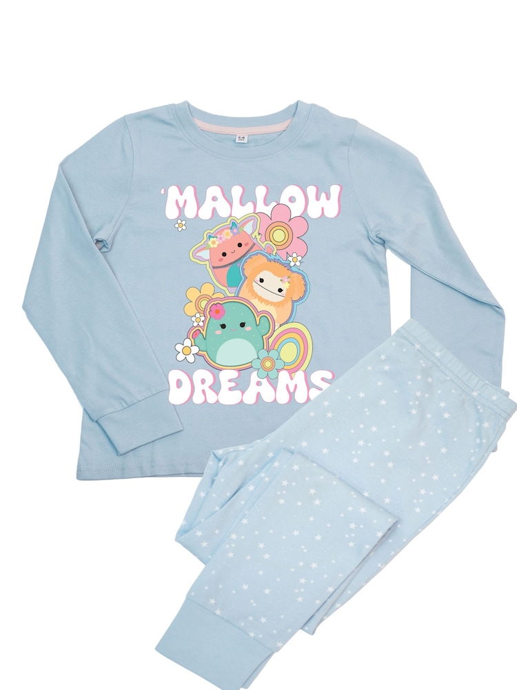 Brands In Blue Squishmallows Mallow Dreams Pyjamas - Image 1 of 5 Brands In Blue Squishmallows Mallow Dreams Pyjamas - Image 1 of 5