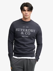 SUPERDRY Blue 1954 Company Relaxed Sweatshirt - Image 1 of 8