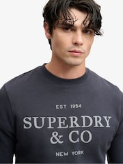 SUPERDRY Blue 1954 Company Relaxed Sweatshirt - Image 3 of 8