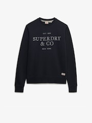 SUPERDRY Blue 1954 Company Relaxed Sweatshirt - Image 6 of 8