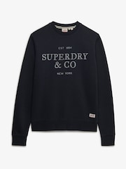 SUPERDRY Blue 1954 Company Relaxed Sweatshirt - Image 7 of 8
