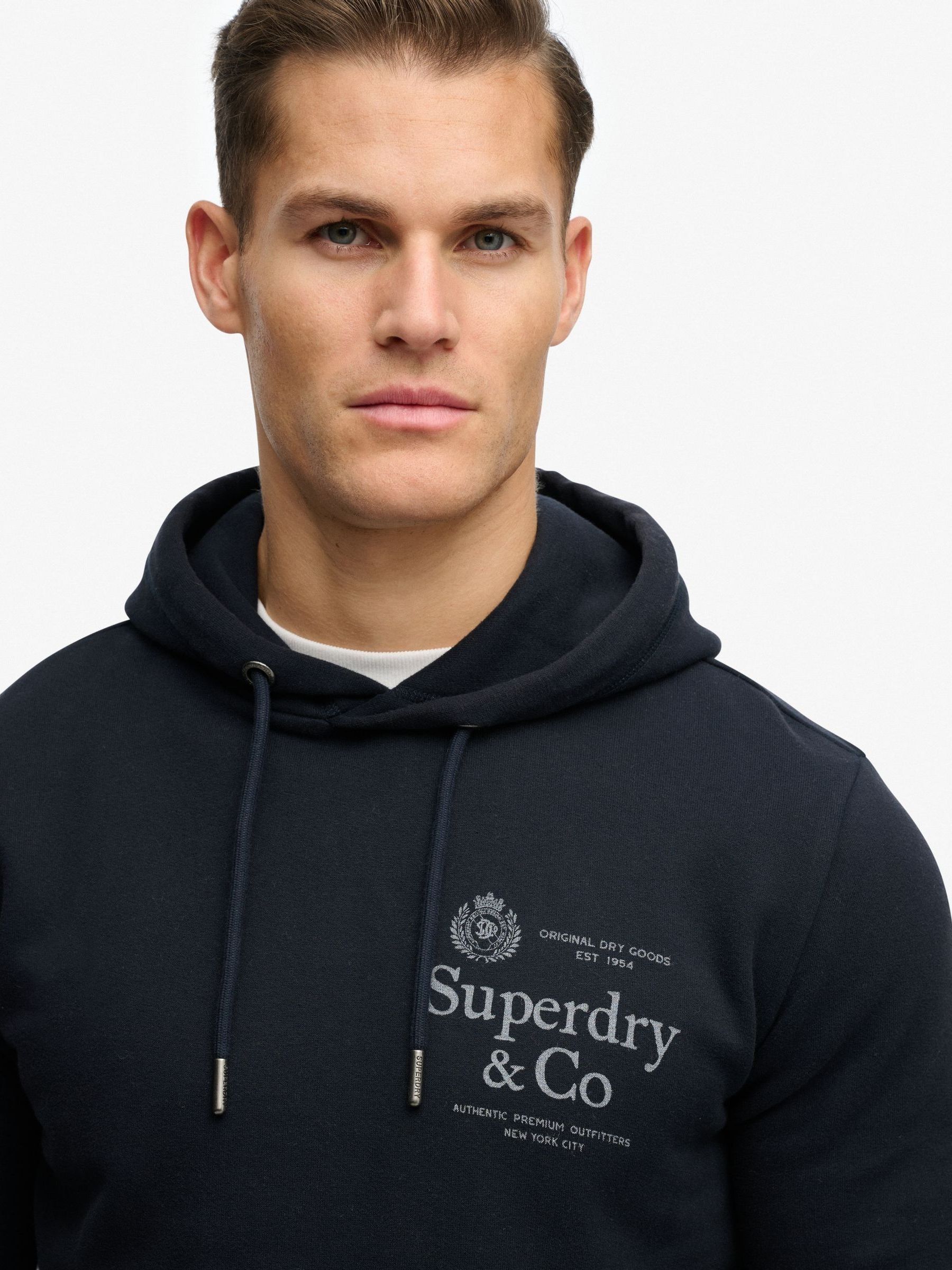 Buy Superdry Dark Blue 1954 Company Relaxed Hoodie from Next USA