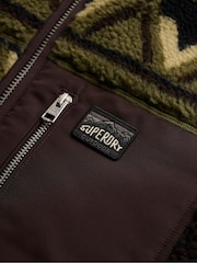 Superdry Green Abstract Zip Through Fleece - Image 2 of 2