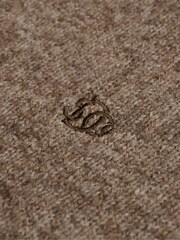 Superdry Dull Brown Brushed Cable Sleeve Jumper - Image 7 of 7