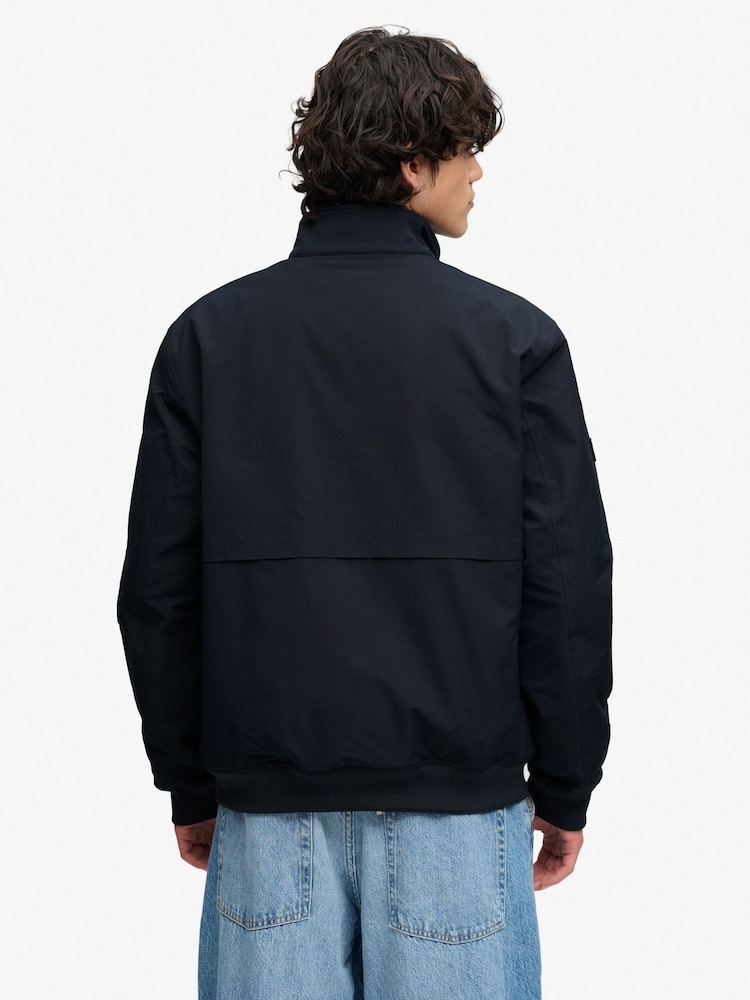 Tumši zils - Superdry Campus polsterēta Harrington jaka - Attēls 2 no 7