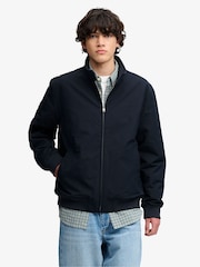 Tumši zils - Superdry Campus polsterēta Harrington jaka - Attēls 5 no 7