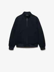 Tumši zils - Superdry Campus polsterēta Harrington jaka - Attēls 7 no 7