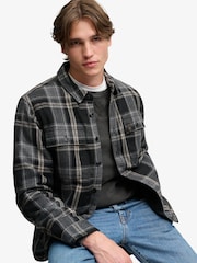 Negro - Sobrecamisa Miller con forro Borreguito de Superdry - Imagen 2 de 7