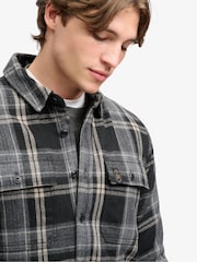 Negro - Sobrecamisa Miller con forro Borreguito de Superdry - Imagen 5 de 7