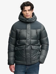 Superdry Green City Baffle Parka - Image 4 of 9