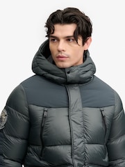 Superdry Green City Baffle Parka - Image 5 of 9