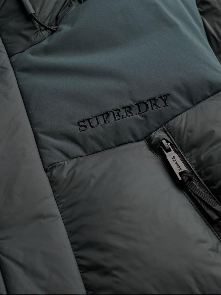 Superdry Green City Baffle Parka - Image 9 of 9