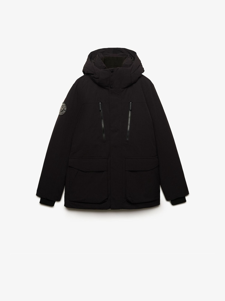 أسود - Superdry City Parka Coats - صورة 1 من 2