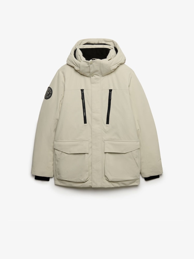 أبيض - Superdry City Parka Coats - صورة 1 من 2