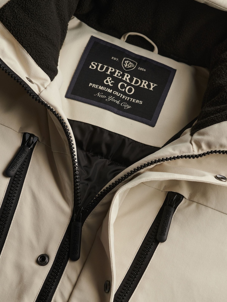 أبيض - Superdry City Parka Coats - صورة 2 من 2