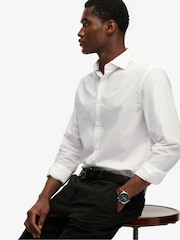 Superdry White Cut Away Poplin Long Sleeve Shirt - Image 5 of 7