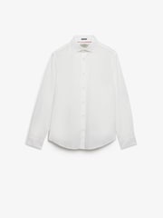 Superdry White Cut Away Poplin Long Sleeve Shirt - Image 6 of 7