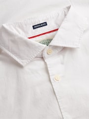 Superdry White Cut Away Poplin Long Sleeve Shirt - Image 7 of 7