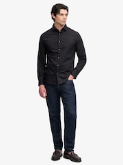 Schwarz - Superdry Cut Away Poplin Long Sleeve Shirt - Bild 3 von 8