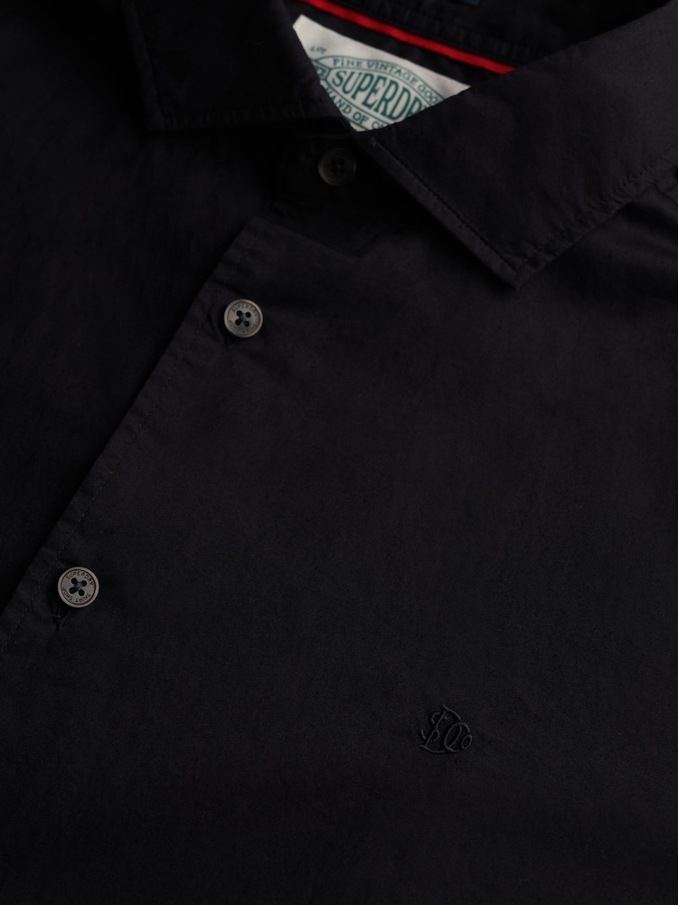 Schwarz - Superdry Cut Away Poplin Long Sleeve Shirt - Bild 8 von 8 Schwarz - Superdry Cut Away Poplin Long Sleeve Shirt - Bild 8 von 8