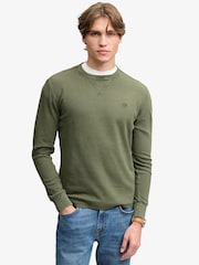 Superdry Green Classic Heavy Textured  T-Shirt - Image 1 of 8
