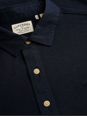 Superdry Blue Classic Rugby Top - Image 7 of 7