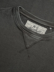 Superdry Black Classic Heavy Textured  T-Shirt - Image 8 of 8