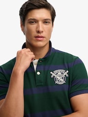 Superdry Blue Crest Stripe Polo - Image 5 of 7