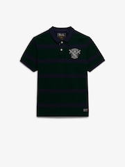 Superdry Blue Crest Stripe Polo - Image 7 of 7
