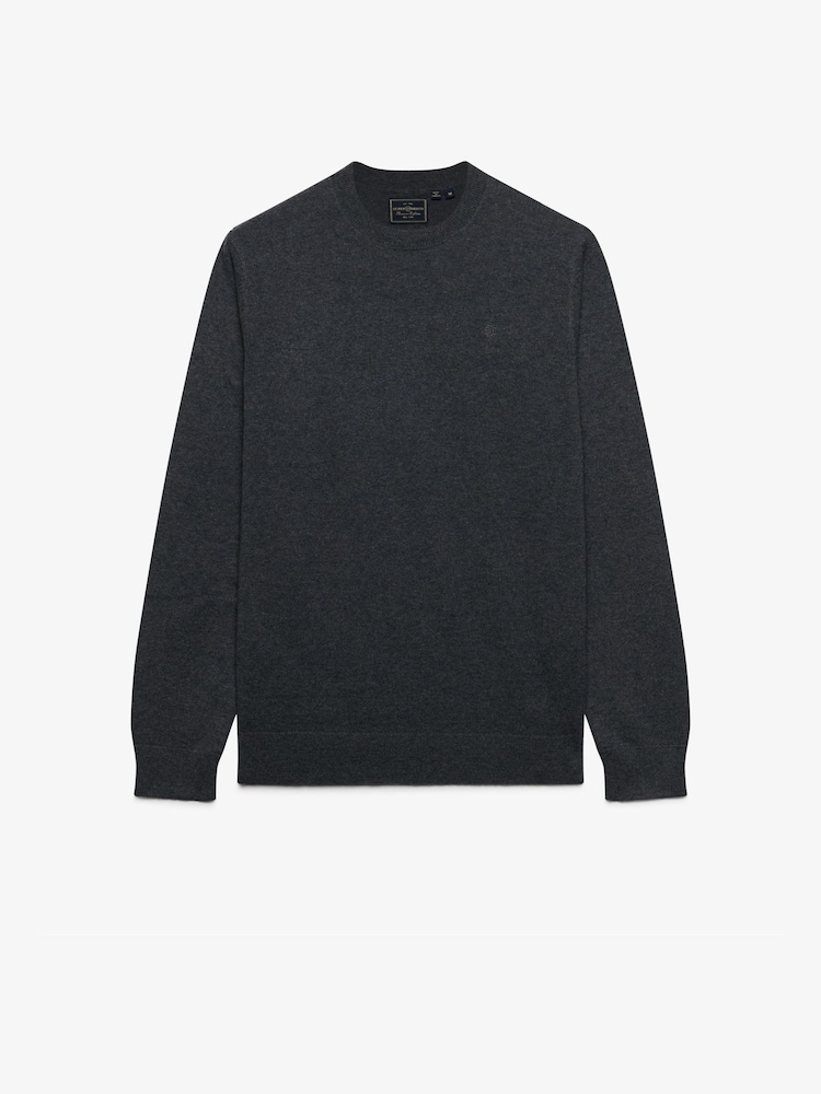 Superdry Grey Essential Lw Wool Blend Jumper - Image 1 of 2