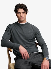 Superdry Grey Essential Lw Wool Blend Jumper - Image 3 of 7
