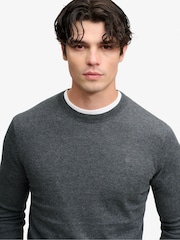 Superdry Grey Essential Lw Wool Blend Jumper - Image 5 of 7