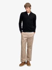 Superdry Black Essential Lambswool Blend 1/2 Zip Jumper - Image 4 of 7
